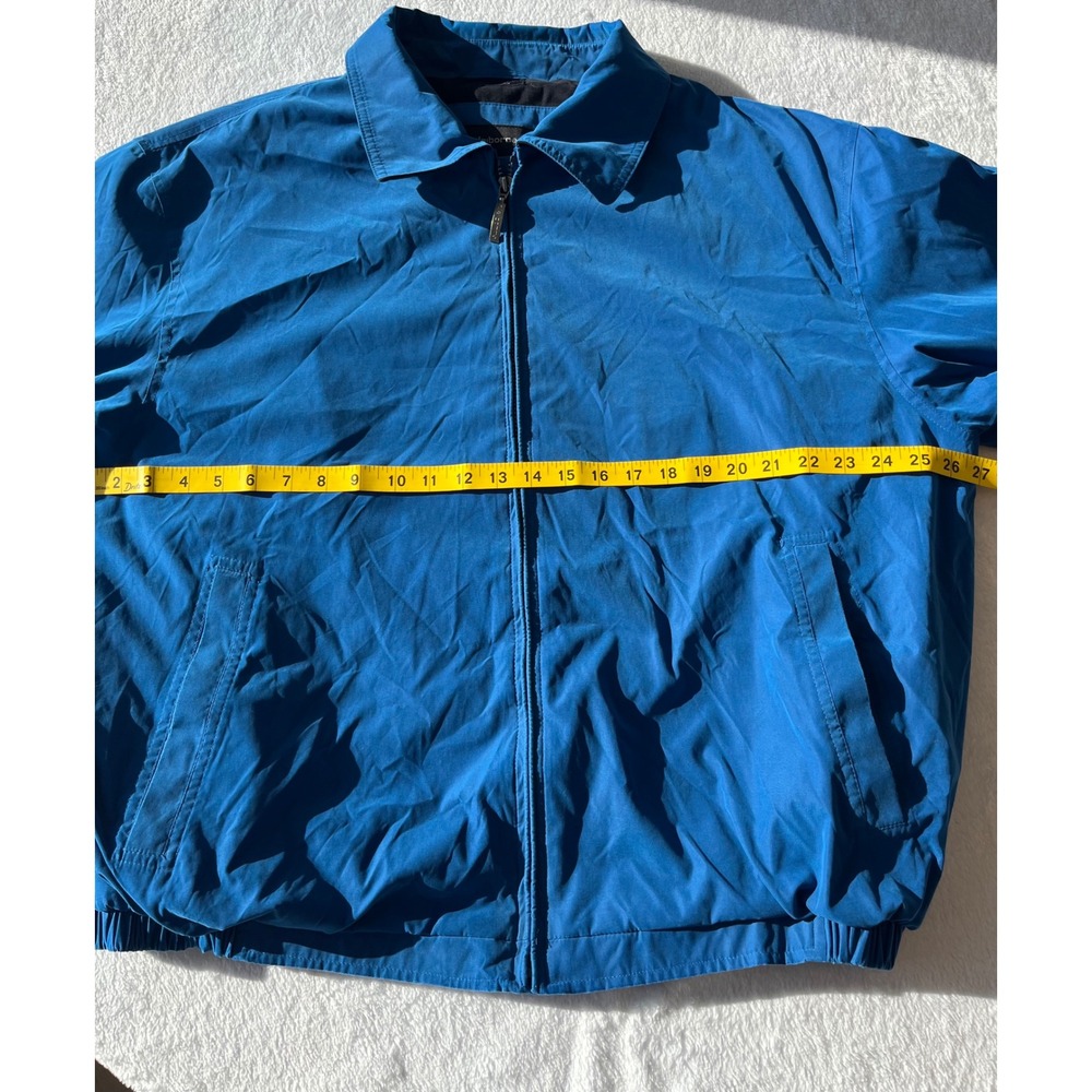 Claiborne Microfiber Jacket Blue Full Zip Men's XXL Lightweight Casual Outerwear - Picture 3 of 9